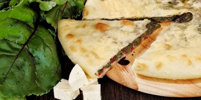 Osetijos pyragas su sūrio ir runkelių lapai