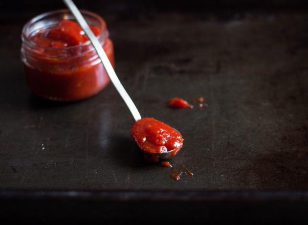 pomidorų uogienė: gatavas produktas