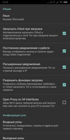 Privati ​​naršyklė Android: Orbot