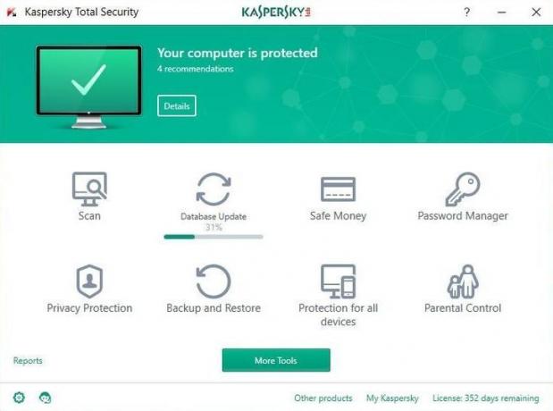 Anti-Virus, skirtas Windows 10: Kaspersky Total Security 2017