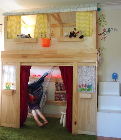 Kaip padaryti dviejų aukštų namas iš vaikiškos lovos