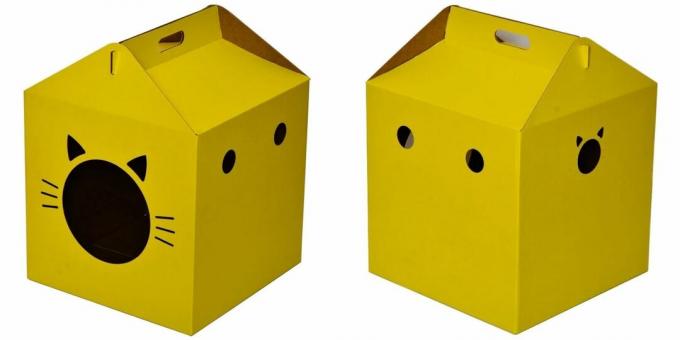 Kačių namai: dėžutės formos