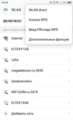 ShareIt. Skyrius "Wi-Fi (WLAN)