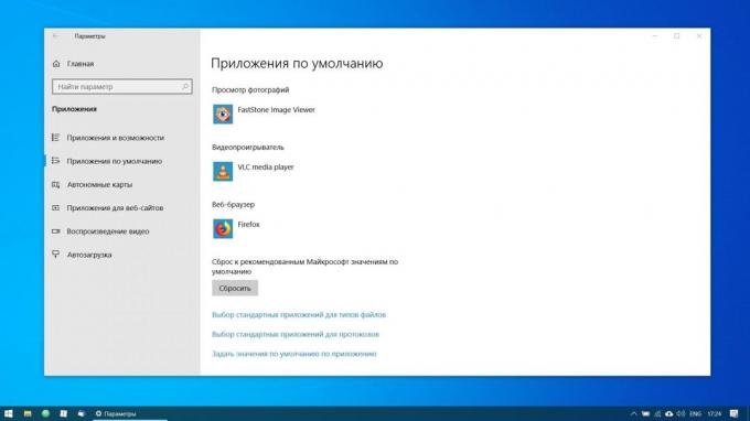 Konfigūravimas "Windows 10: pakeisti numatytąjį programa